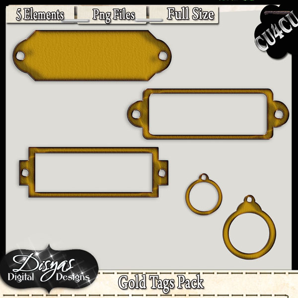 GOLDEN TAGS PACK CU4CU - FULL SIZE - Click Image to Close